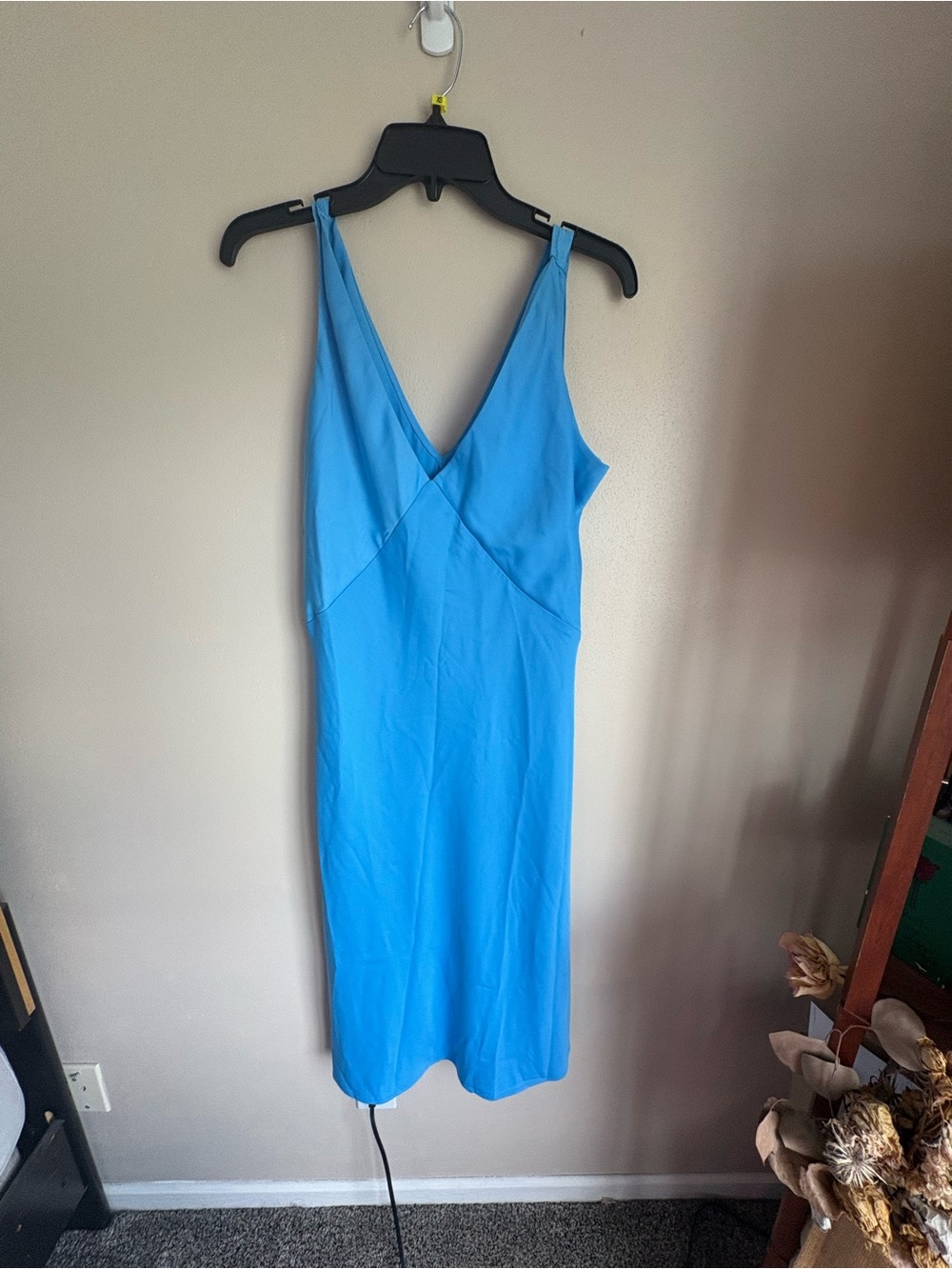 a new day Bright Blue V-Neck Midi Slip Dress